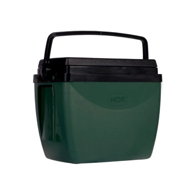 Caixa Térmica Cooler Verde com Preto Mor 18L -| Ideal para Praia, Camping e Viagens