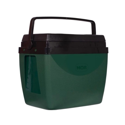Caixa Térmica Cooler Verde com Preto Mor 26L - Cooler para Praia, Camping e Viagens